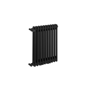 Grzejnik żeberkowy poziomy retro Column Line CL2E-575x470-B500 czarny