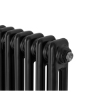 Grzejnik żeberkowy poziomy retro Column Line CL2E-575x695-B500 czarny