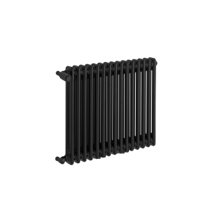 Grzejnik żeberkowy poziomy retro Column Line CL2E-575x695-B500 czarny
