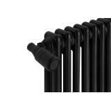 Grzejnik żeberkowy poziomy retro Column Line CL2E-575x1145-B500 czarny