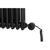 Grzejnik żeberkowy poziomy retro Column Line CL2E-575x1145-B500 czarny