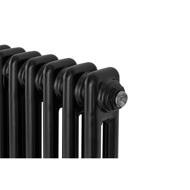 Grzejnik żeberkowy poziomy retro Column Line CL2E-575x1145-B500 czarny