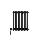 Grzejnik żeberkowy poziomy retro Column Line CL3E-575x470-D50L/P czarny