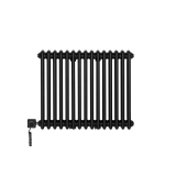 Grzejnik żeberkowy poziomy retro Column Line CL3E-575x695-D50L/P czarny