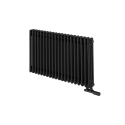 Grzejnik żeberkowy poziomy retro Column Line CL3E-575x920-D50L/P czarny