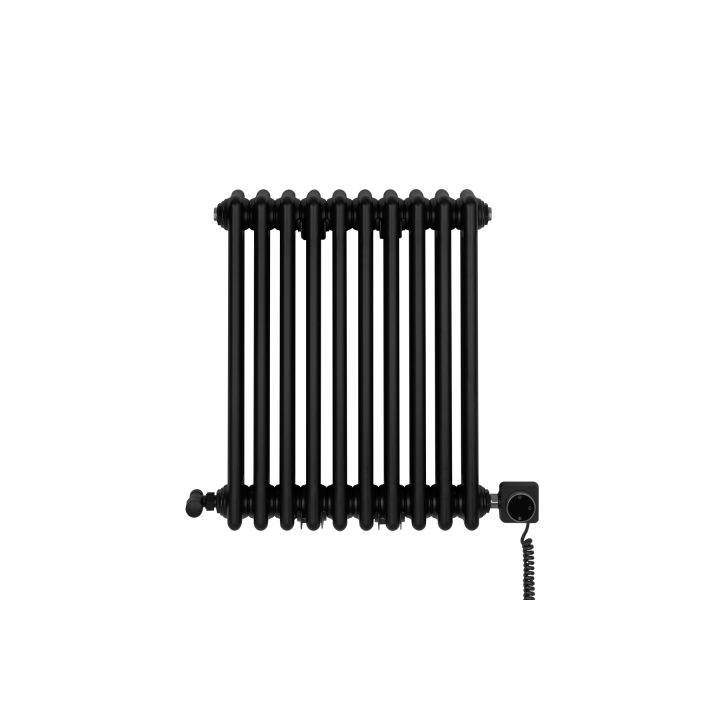 Grzejnik żeberkowy poziomy retro Column Line CL3E-575x470-B500 czarny