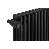 Grzejnik żeberkowy poziomy retro Column Line CL3E-575x695-B500 czarny
