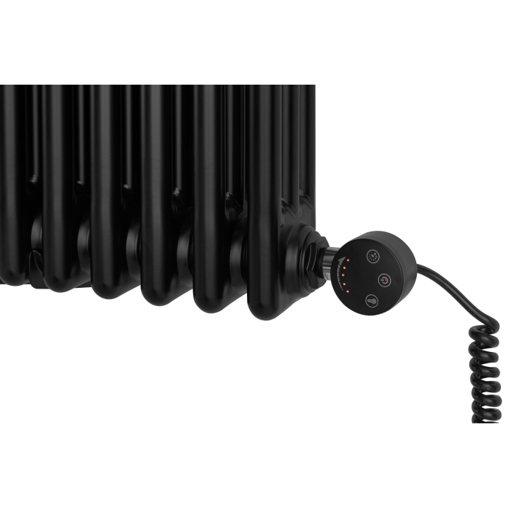Grzejnik żeberkowy poziomy retro Column Line CL3E-575x695-B500 czarny