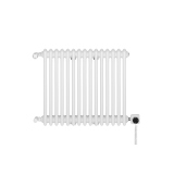 Grzejnik żeberkowy poziomy retro Column Line CL3E-575x695-B500 biały