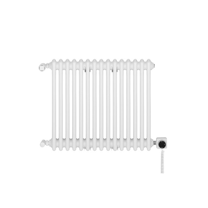 Grzejnik żeberkowy poziomy retro Column Line CL3E-575x695-B500 biały