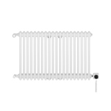 Grzejnik żeberkowy poziomy retro Column Line CL3E-575x920-B500 biały