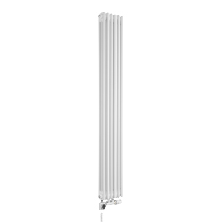 Grzejnik dekoracyjny hybrydowy CL3E 1800x290 biały SQUARE