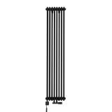 Grzejnik dekoracyjny hybrydowy CL3E 1800x380 czarny SQUARE