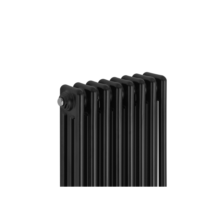 Grzejnik dekoracyjny hybrydowy CL3E 1800x380 czarny SQUARE