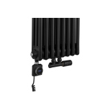 Grzejnik dekoracyjny hybrydowy CL3E 1800x380 czarny SQUARE