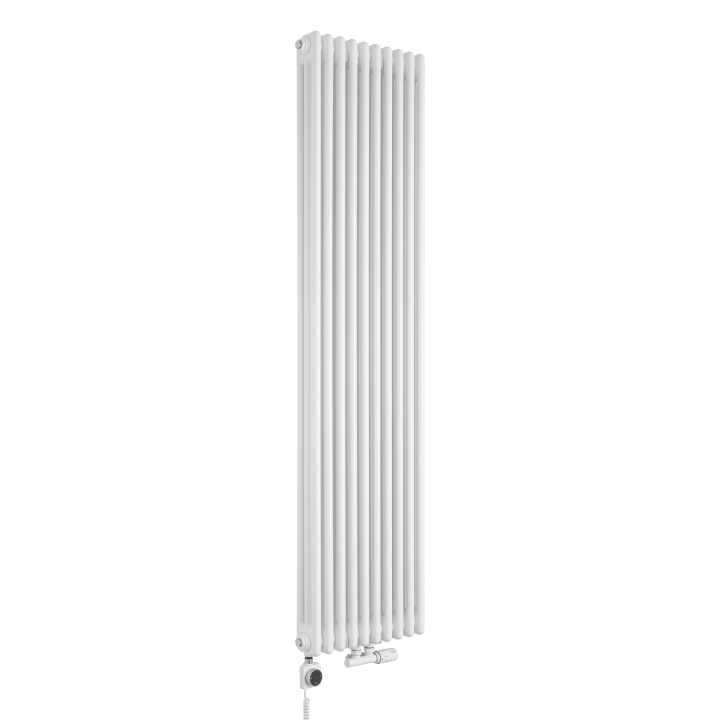 Grzejnik dekoracyjny hybrydowy CL3E 1800x470 biały SQUARE
