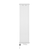Grzejnik dekoracyjny hybrydowy CL3E 1800x470 biały SQUARE