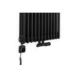 Grzejnik dekoracyjny hybrydowy CL3E 1800x560 czarny SQUARE