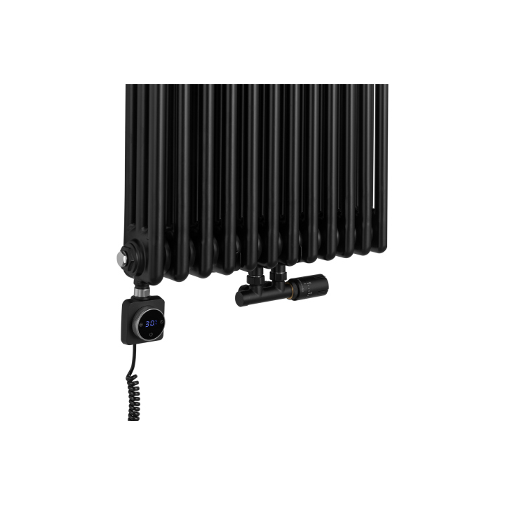 Grzejnik dekoracyjny hybrydowy CL3E 1800x560 czarny SQUARE