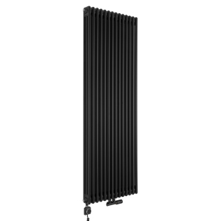Grzejnik dekoracyjny hybrydowy CL3E 1800x650 czarny SQUARE