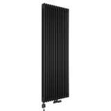 Grzejnik dekoracyjny hybrydowy CL3E 1800x650 czarny SQUARE