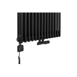 Grzejnik dekoracyjny hybrydowy CL3E 1800x650 czarny SQUARE