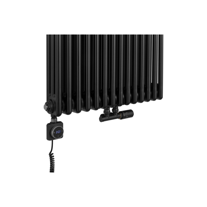 Grzejnik dekoracyjny hybrydowy CL3E 1800x650 czarny SQUARE