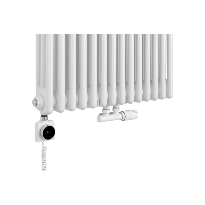 Grzejnik dekoracyjny hybrydowy CL3E 1800x650 biały SQUARE