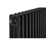 Grzejnik żeberkowy poziomy retro Column Line CL3E-575x1145-D50L/P czarny