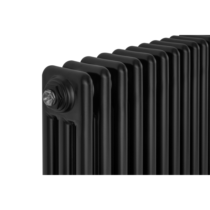 Grzejnik żeberkowy poziomy retro Column Line CL3E-575x1145-D50L/P czarny
