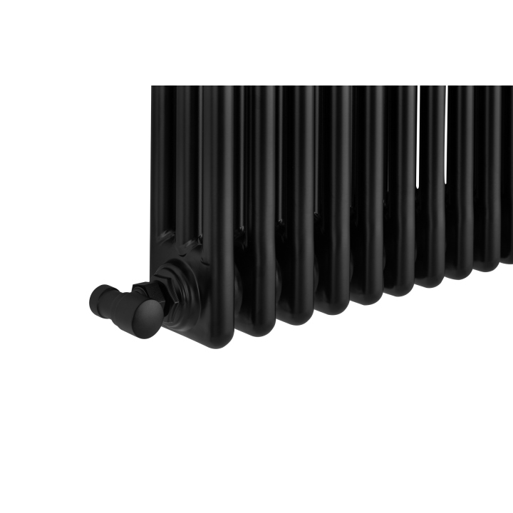 Grzejnik żeberkowy poziomy retro Column Line CL3E-575x470-B500 czarny