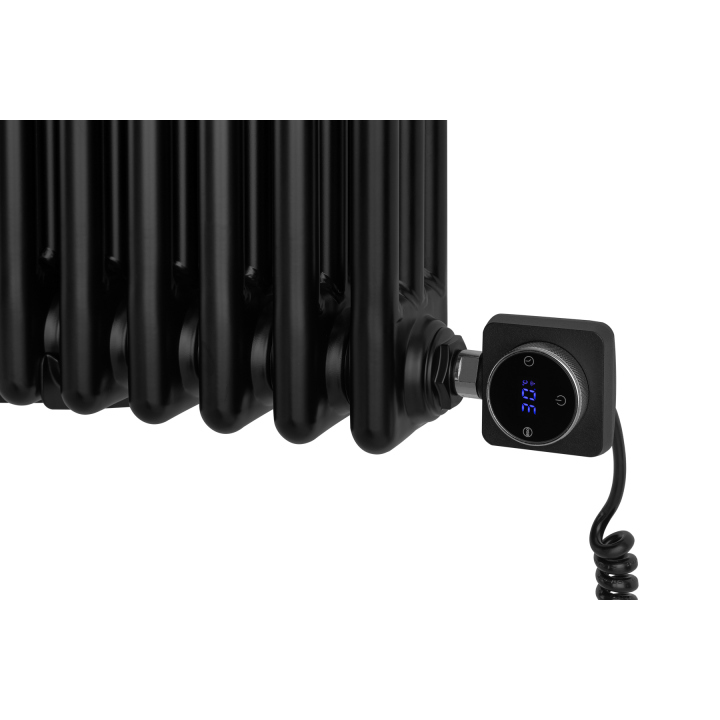 Grzejnik żeberkowy poziomy retro Column Line CL3E-575x470-B500 czarny