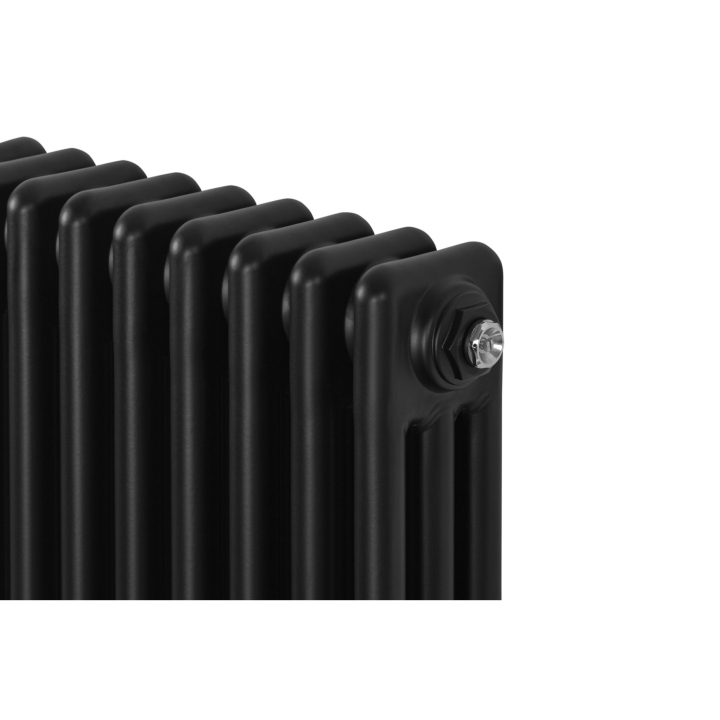 Grzejnik żeberkowy poziomy retro Column Line CL3E-575x920-B500 czarny