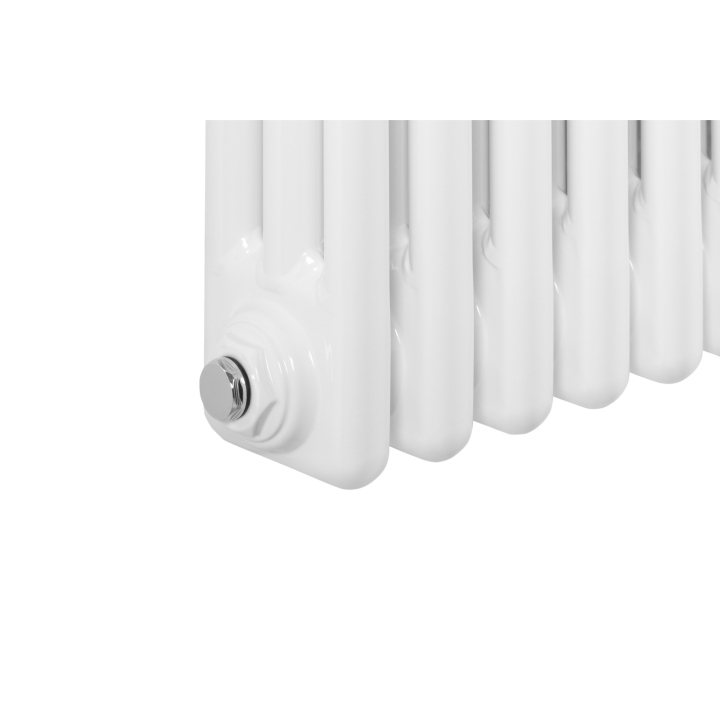 Grzejnik żeberkowy poziomy retro Column Line CL3E-575x695-B500 biały