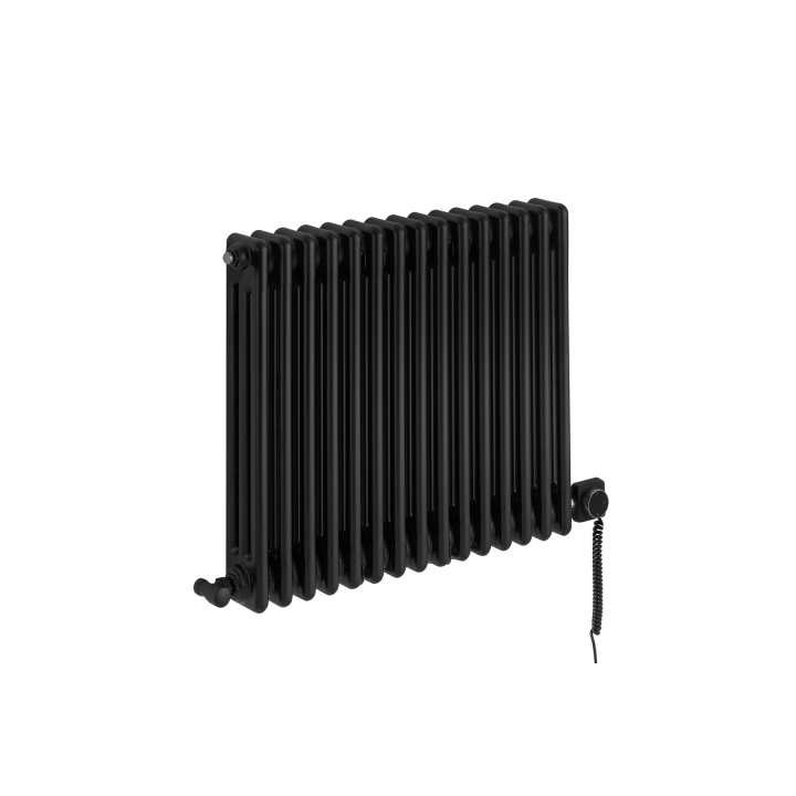 Grzejnik żeberkowy poziomy retro Column Line CL3E-575x695-B500 czarny