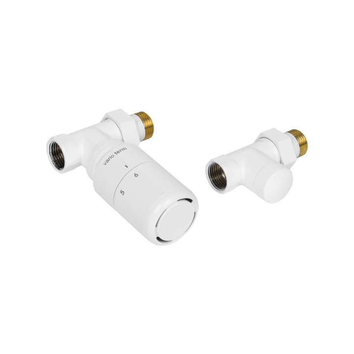 Zestaw termostatyczny Royal, prosty, biały