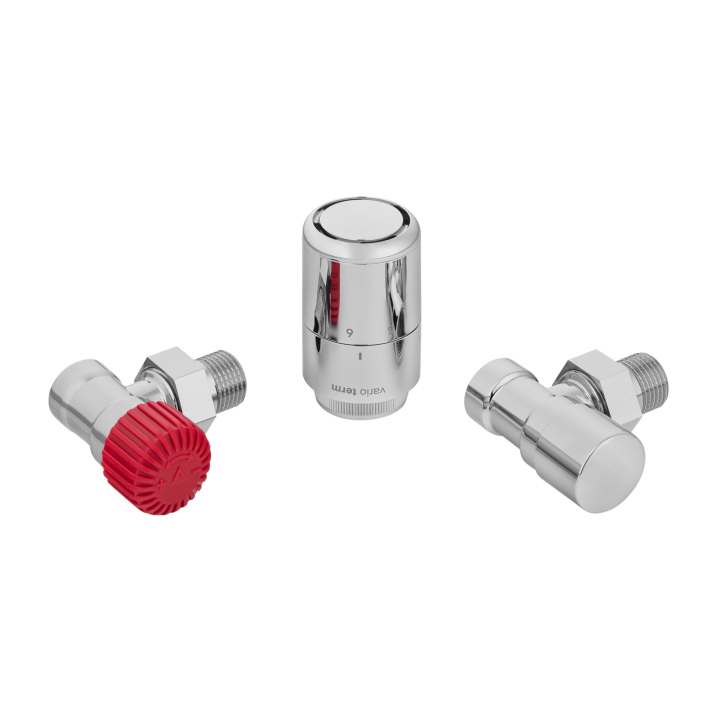 Zestaw termostatyczny Royal, kątowy, chrom