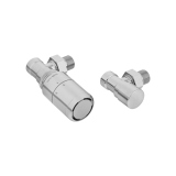 Zestaw termostatyczny Royal, kątowy, chrom