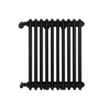 Grzejnik żeberkowy poziomy retro Column Line CL2E-575x470-B500 czarny