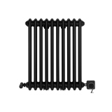 Grzejnik żeberkowy poziomy retro Column Line CL2E-575x470-B500 czarny
