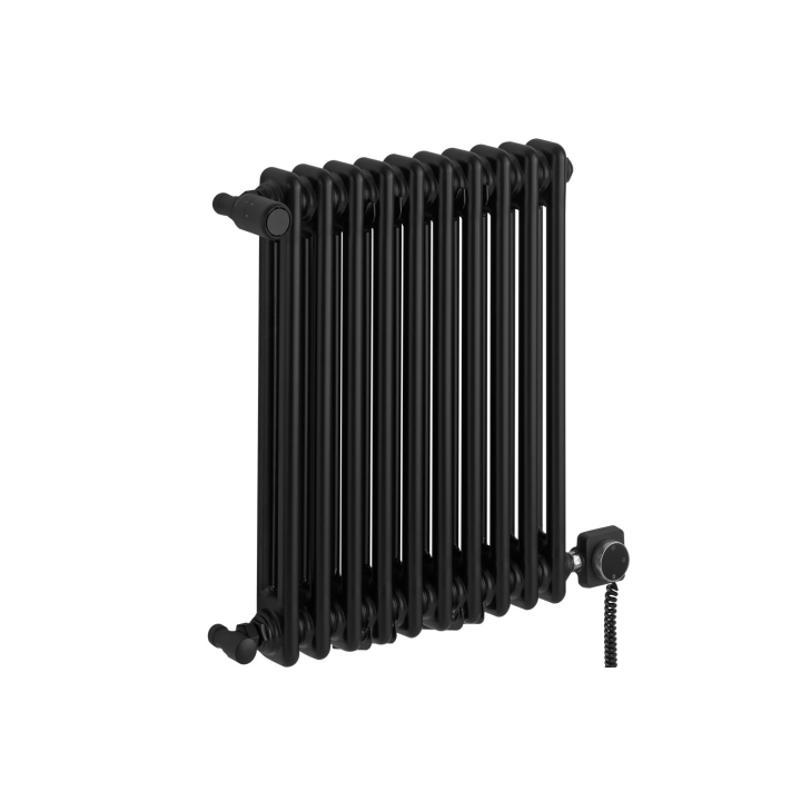 Grzejnik żeberkowy poziomy retro Column Line CL2E-575x470-B500 czarny