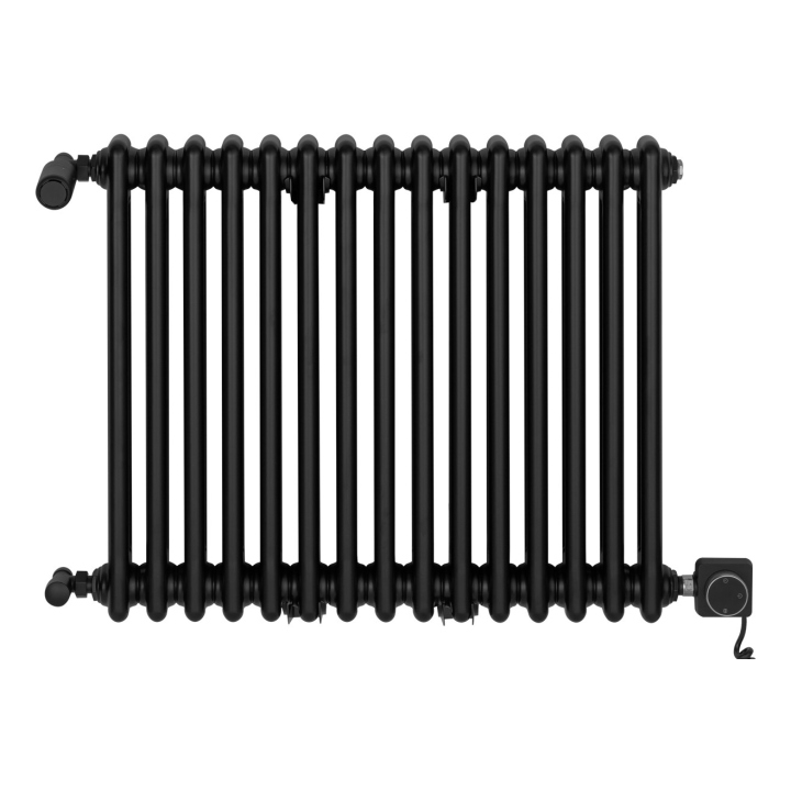 Grzejnik żeberkowy poziomy retro Column Line CL2E-575x695-B500 czarny