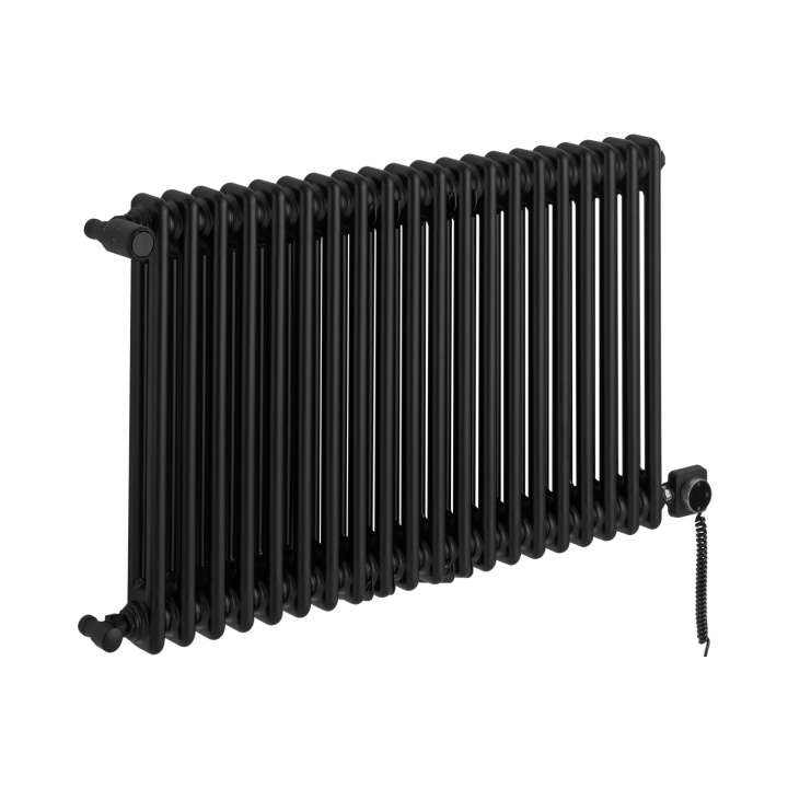 Grzejnik żeberkowy poziomy retro Column Line CL2E-575x920-B500 czarny