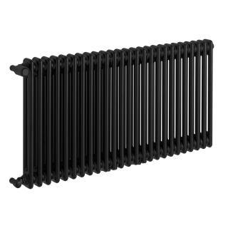 Grzejnik żeberkowy poziomy retro Column Line CL2E-575x1145-B500 czarny