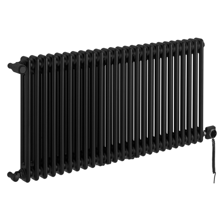 Grzejnik żeberkowy poziomy retro Column Line CL2E-575x1145-B500 czarny