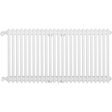 Grzejnik żeberkowy poziomy retro Column Line CL2E-575x1145-B500 biały