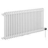 Grzejnik żeberkowy poziomy retro Column Line CL2E-575x1145-B500 biały