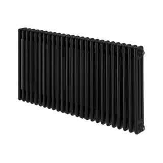 Grzejnik żeberkowy poziomy retro Column Line CL3E-575x1145-D50L/P czarny