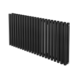 Grzejnik dekoracyjny poziomy Gilda GD2E 600x1298 czarny