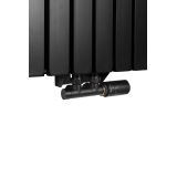 Grzejnik dekoracyjny hybrydowy Judy JD2E 1600x472 czarny TANGO